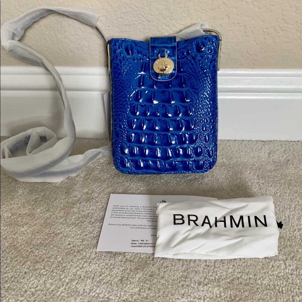 Brahmin Melbourne Marley Cobalt Crossbody